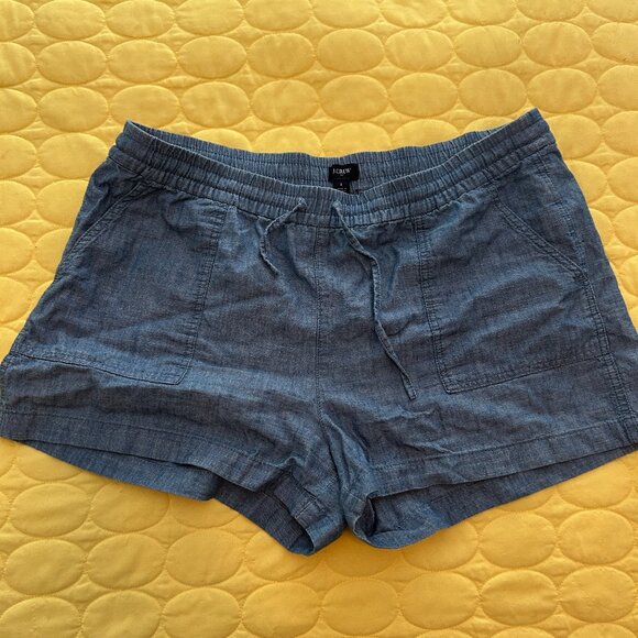 J. Crew Women's Chambray Seaside Drawstring Shorts, Size Large (Two Pairs) - Picture 6 of 11